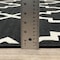 Homeroots 8 ft. Round Black & Ivory Trellis Indoor & Outdoor Area Rug 389536 - alternate 9